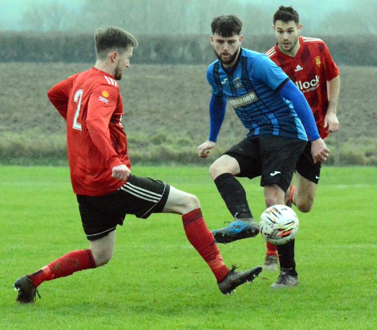 Shane Walsh scored for Hakin United at Marble Hall